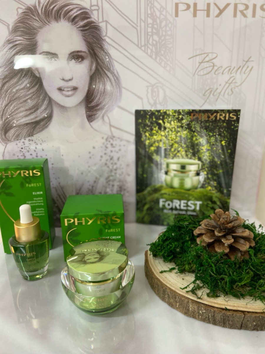 Lahvičky PHYRIS FoREST — sérum Elixir a lehký krém Light Cream